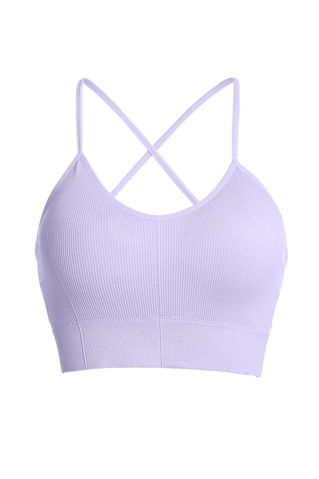 Blaire Sport Ribbed Cross-Back Sports Bra