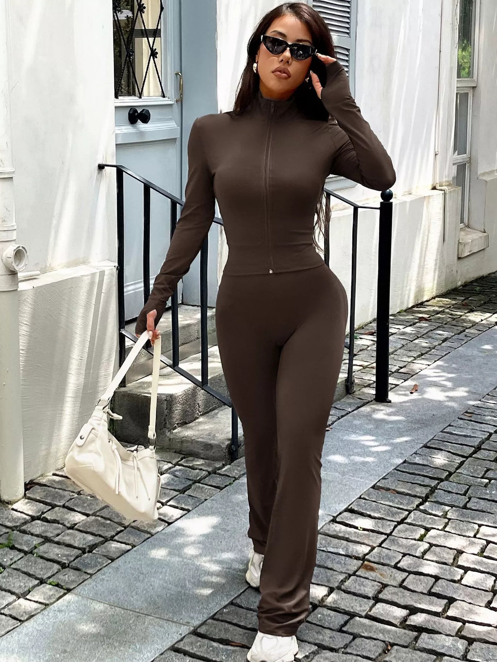 The Off-Duty Society Zip-Up Pants Set