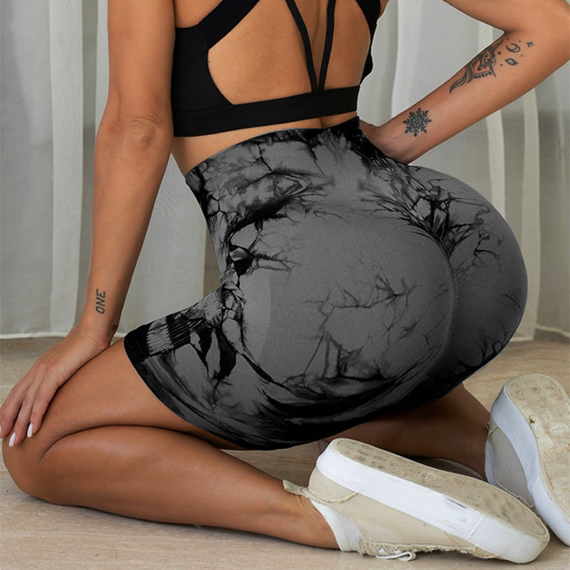 The Studio Swirl High-Waist Tie-Dye Bike Shorts