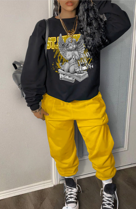 Printed Hoodie Two-piece Set See size chart under “more details”