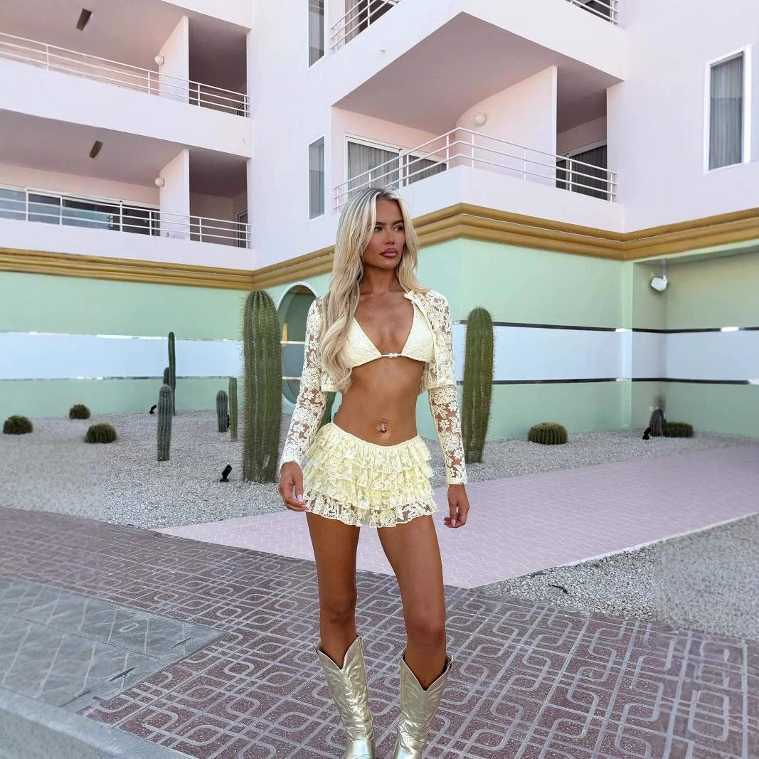 The Lace Daydream Three-Piece Skirt Set