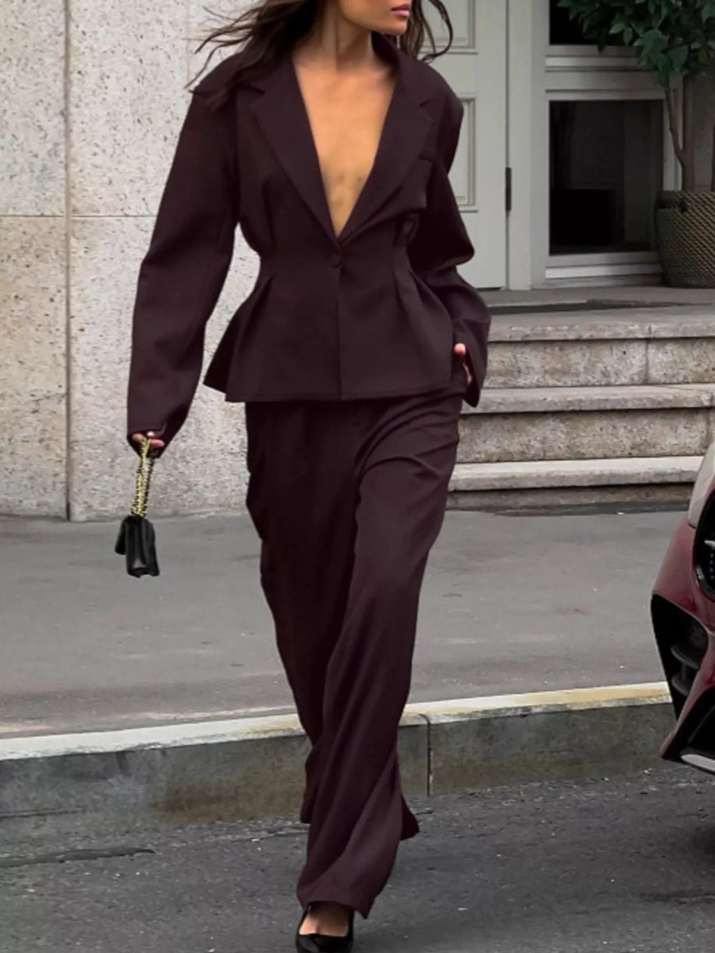 The Espresso Agenda Blazer & Pants Set