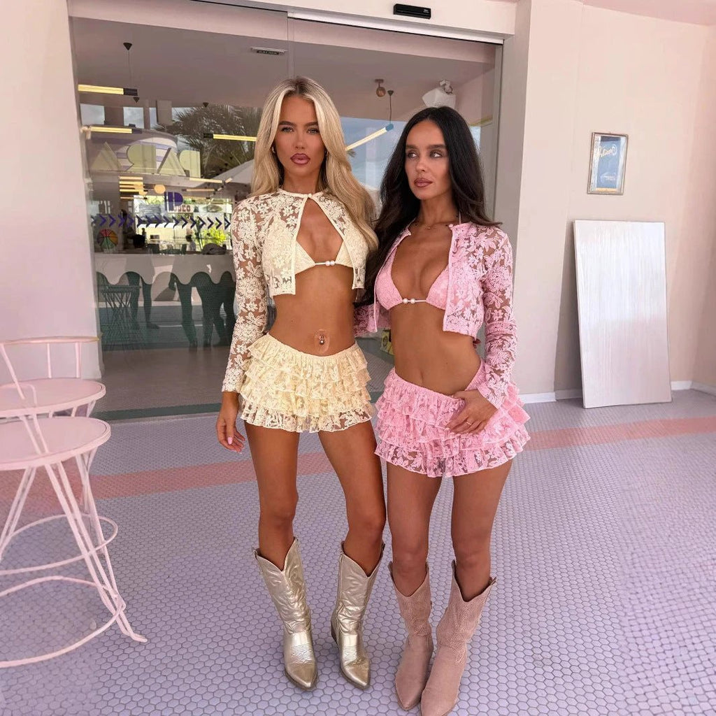 The Lace Daydream Three-Piece Skirt Set