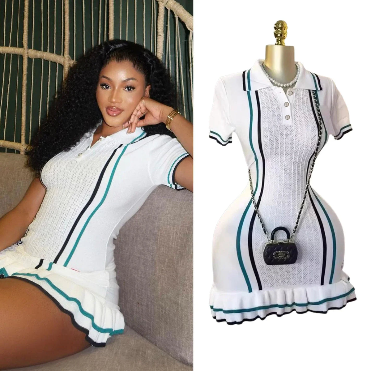 The Streetwear Knit Ruffle Mini Dress