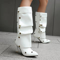 The Studded Agenda Pointed-Toe Stiletto Boots