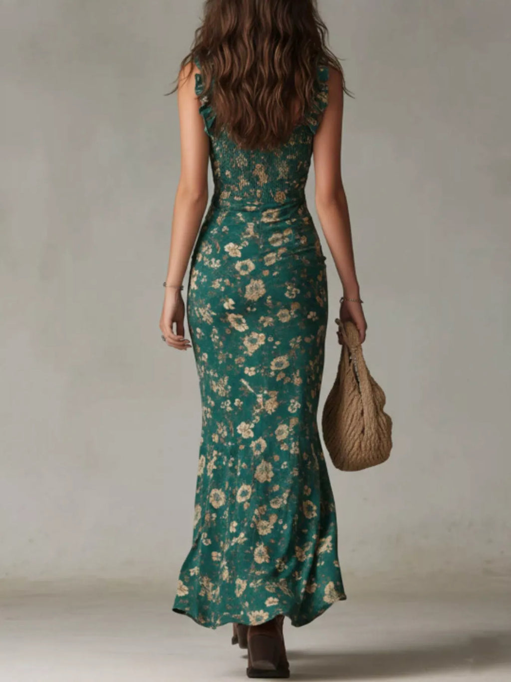 The Garden Muse Smocked High-Low Maxi Dress
