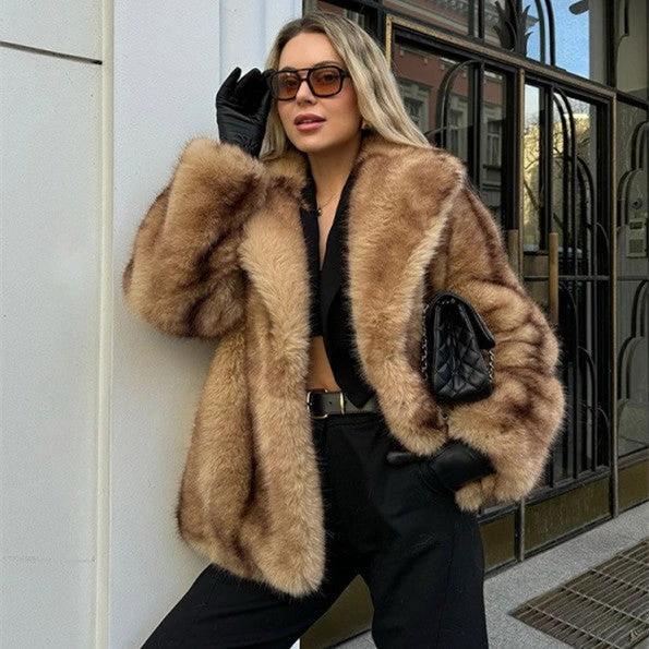 The Uptown Muse Brown Fur-Look Jacket