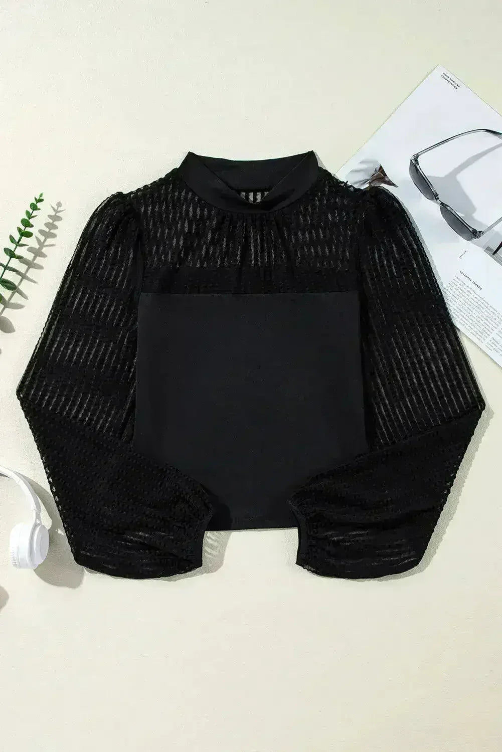 The Effortless Chic Mock Neck Blouse