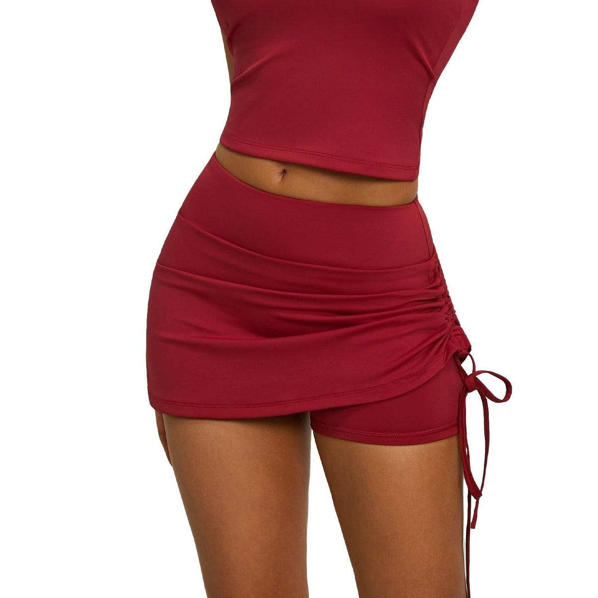 The Court Social High-Waist Ruched Skirt
