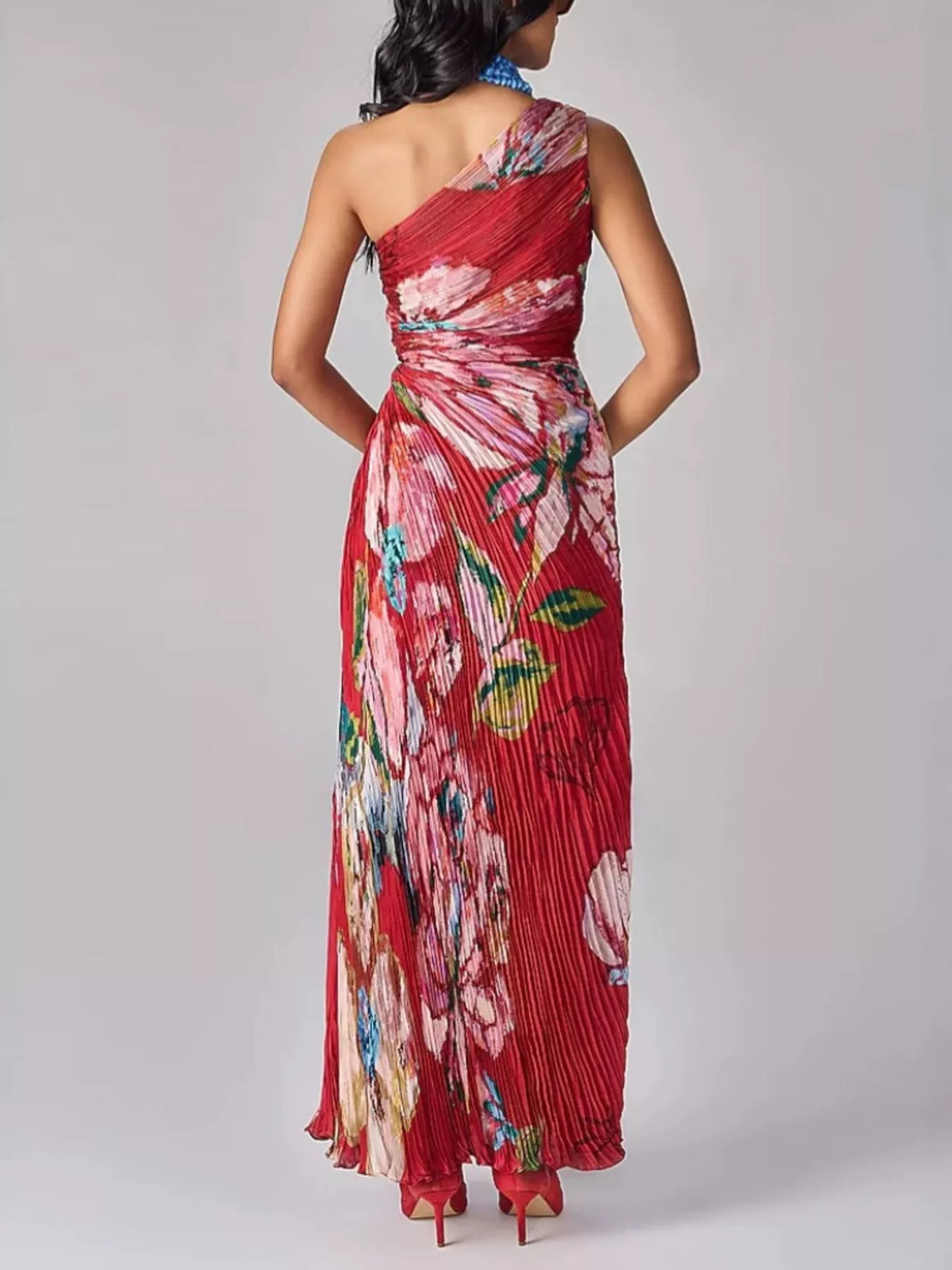 The Bloom Gala One-Shoulder Maxi Dress