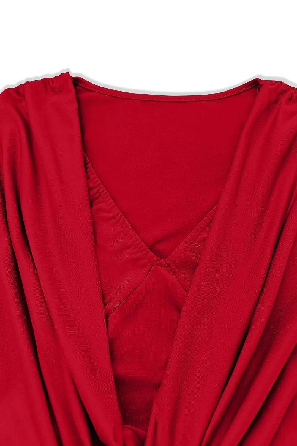 The Dinner Date Ruched Cowl Mini Dress