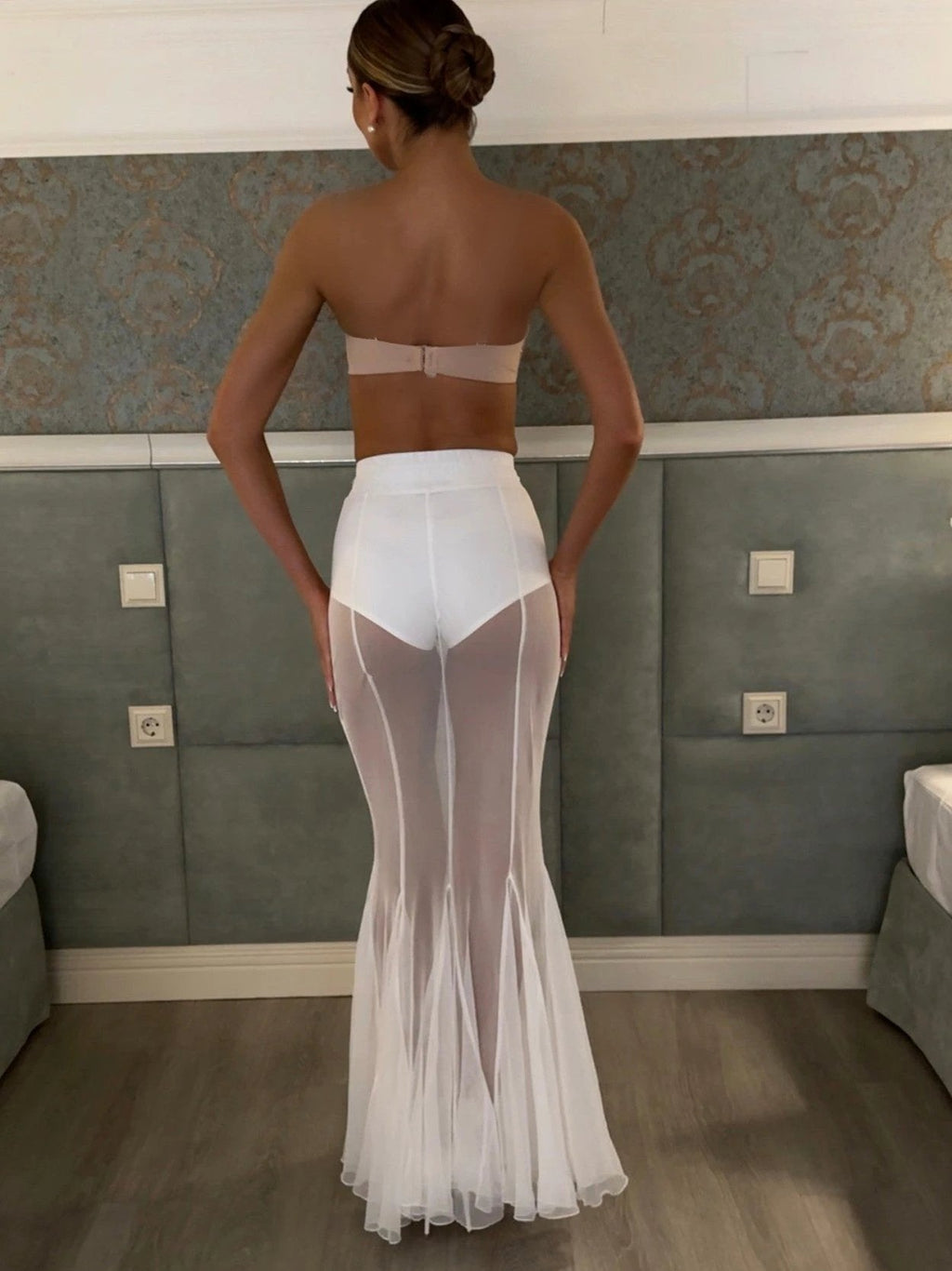 The Ivory Illusion Sheer Maxi Skirt