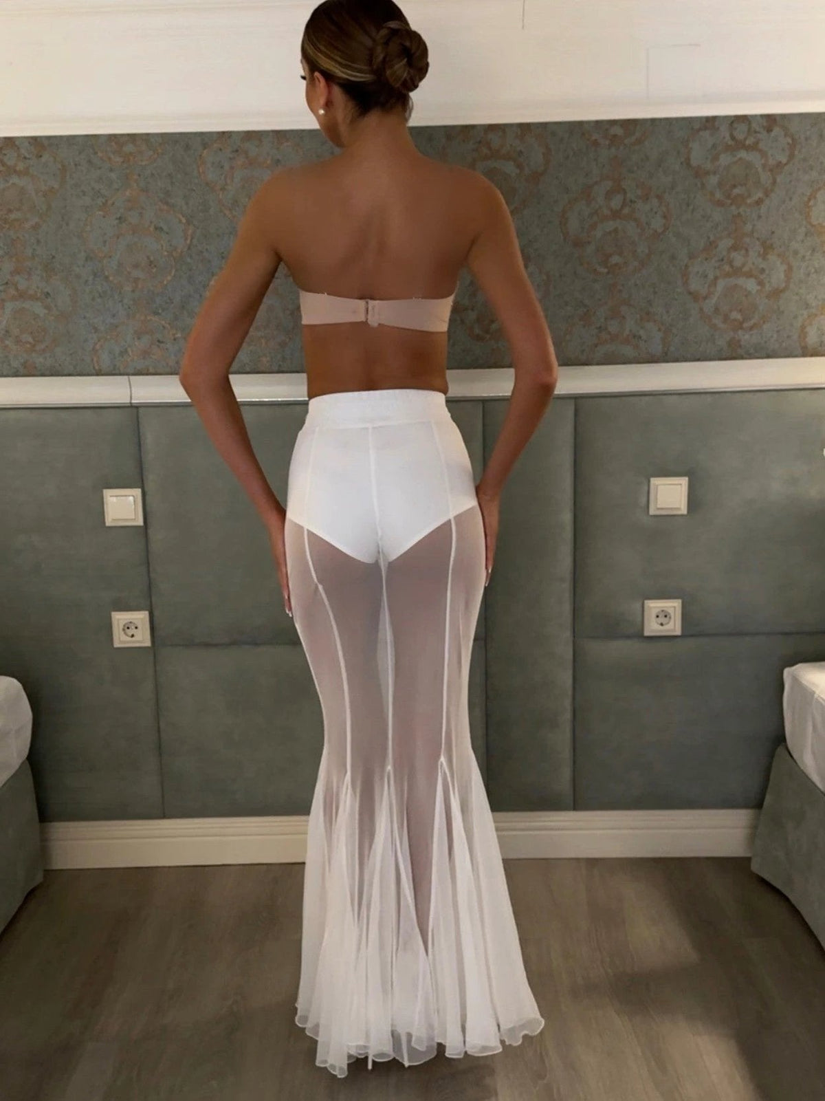 The Ivory Illusion Sheer Maxi Skirt