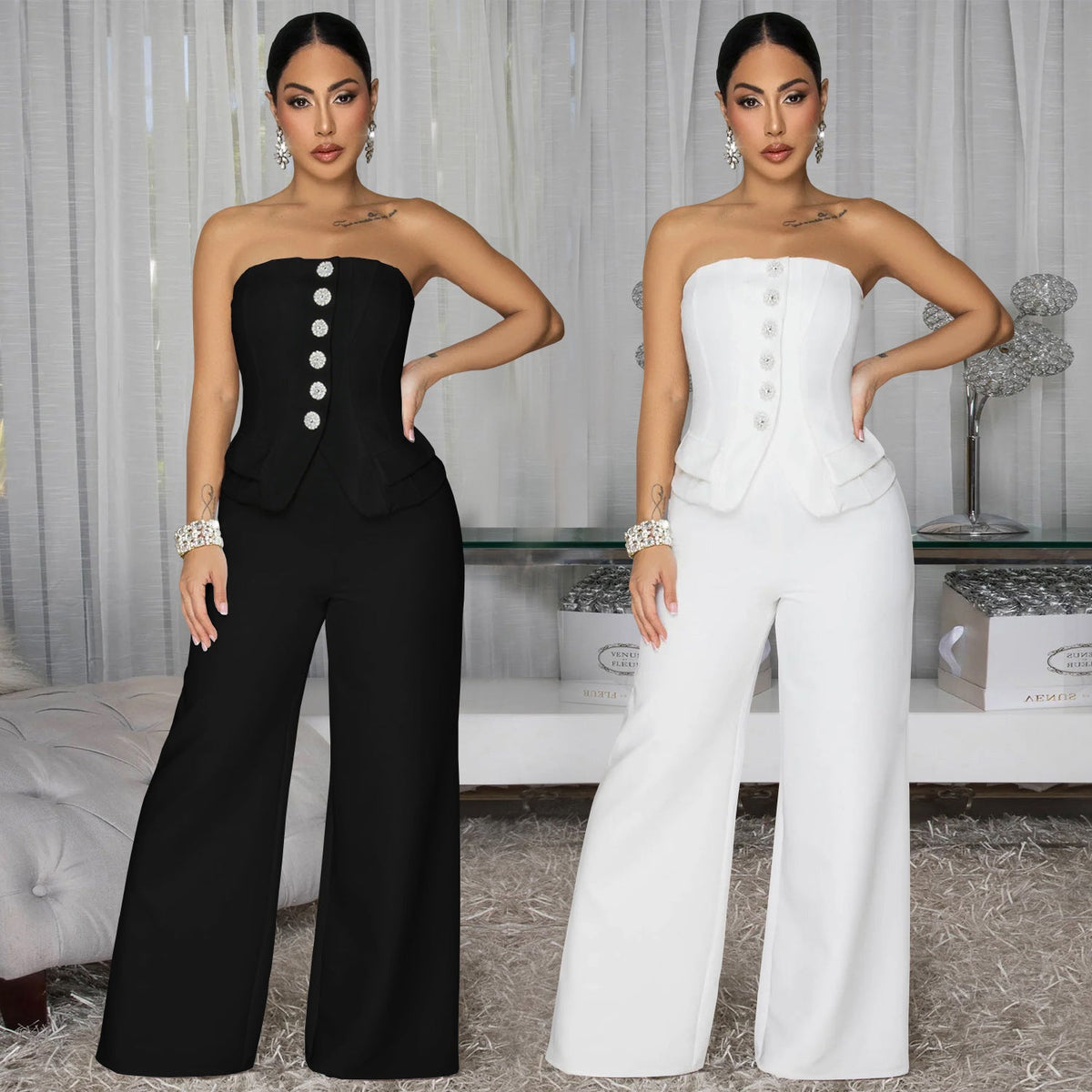 The Uptown Button-Detail Jumpsuit