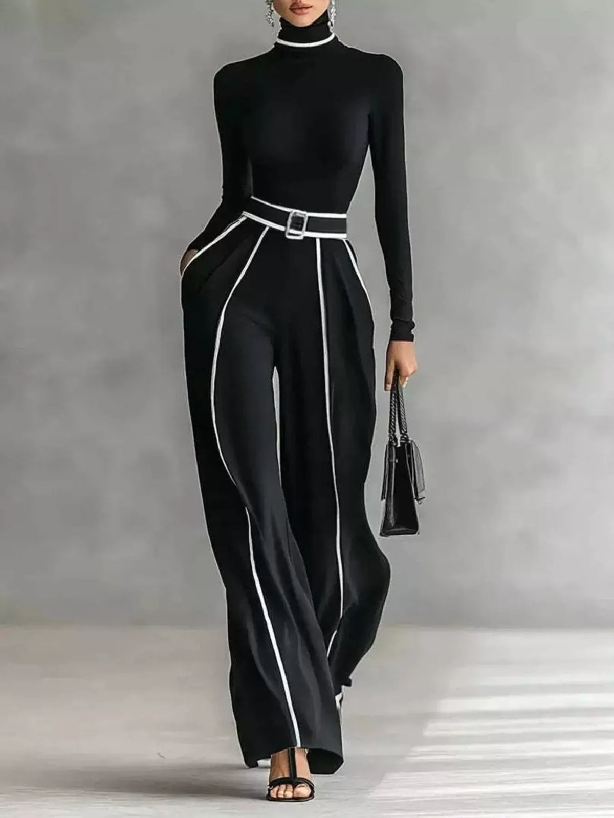 The City Lines Turtleneck Pants Set