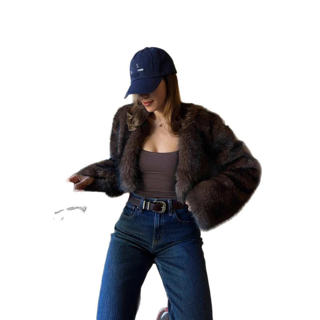 The Cocoa Luxe Plush Short Coat