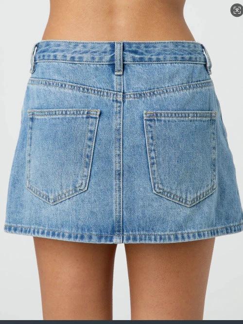 The Denim Days Washed Mini Skirt