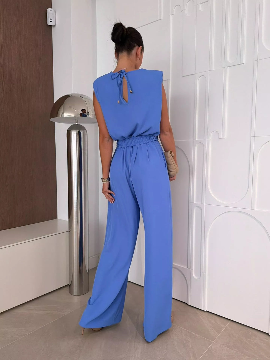 The Social Hour Belted Cowl-Neck Jumpsuit