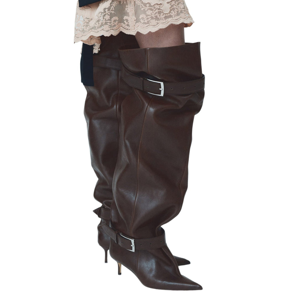 The Buckle Agenda Slouchy Pointed-Toe Boots