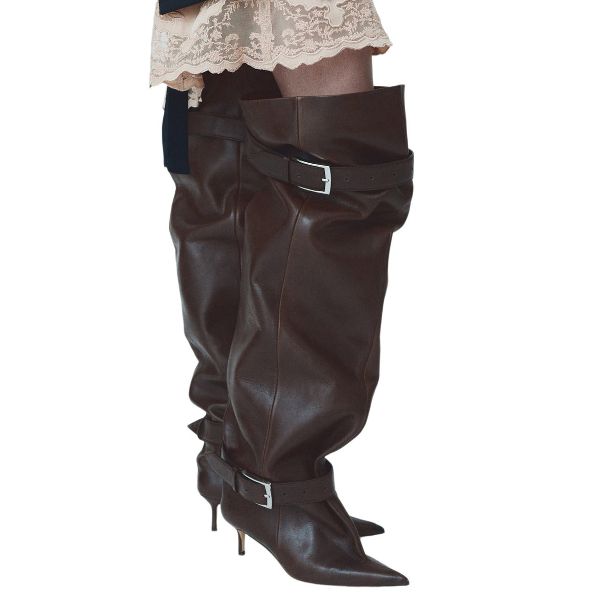 The Buckle Agenda Slouchy Pointed-Toe Boots