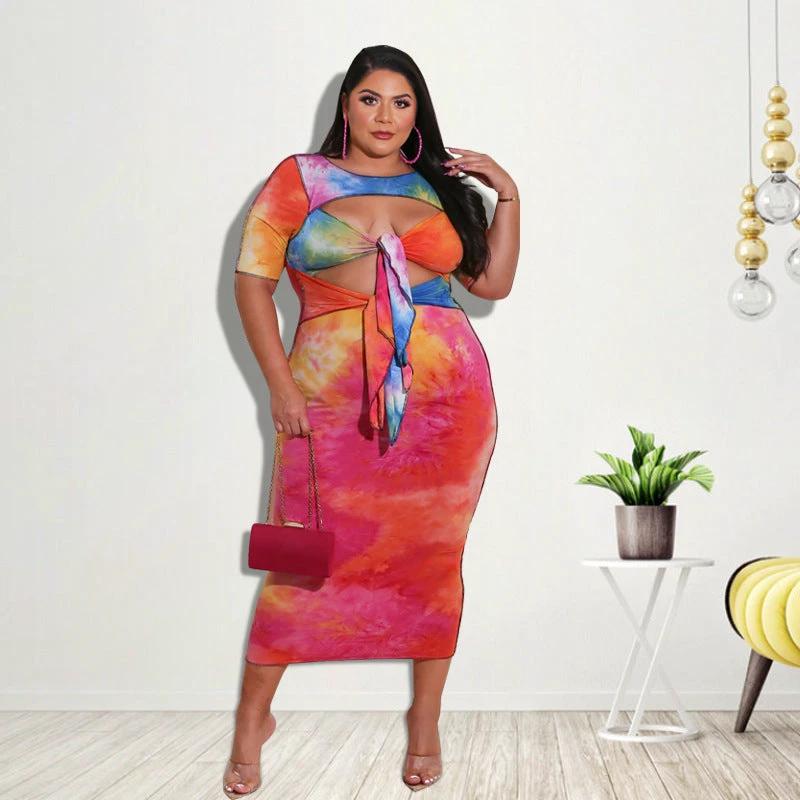 The Sunset Canvas Cutout Midi Dress