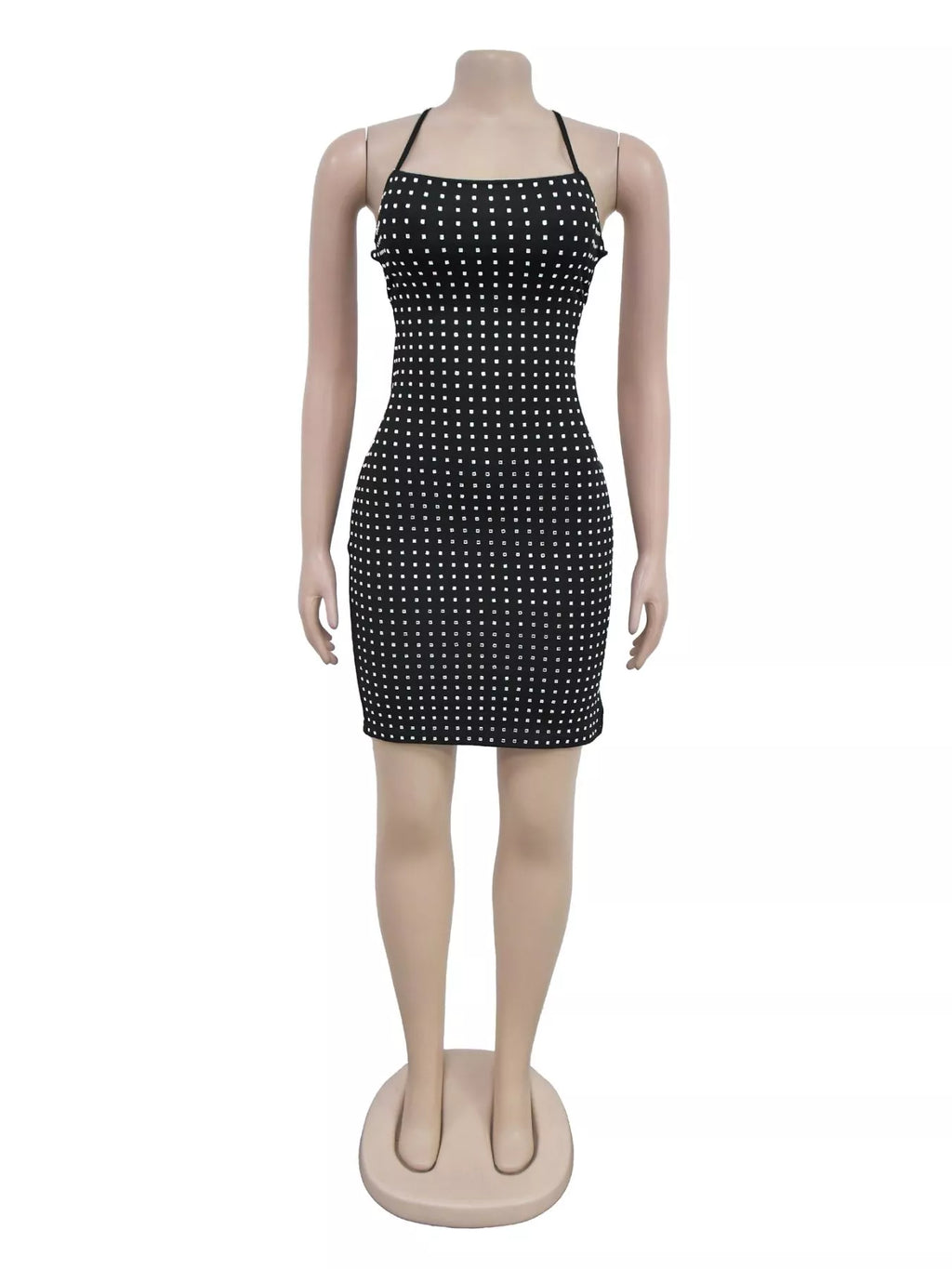 The Midnight Spark Rhinestone Mini Dress