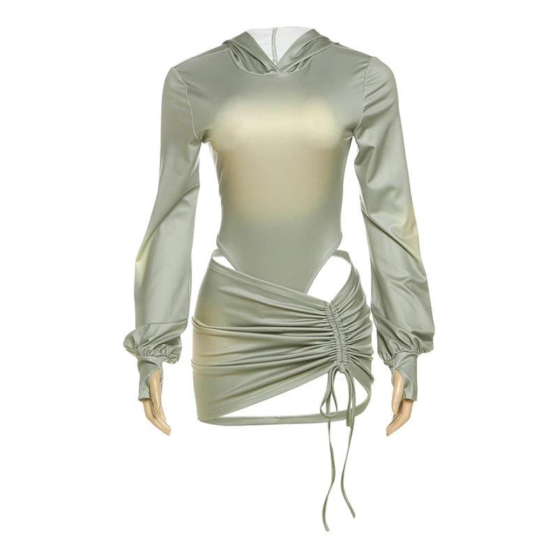 The Olive Afterhours Hooded Skirt Set