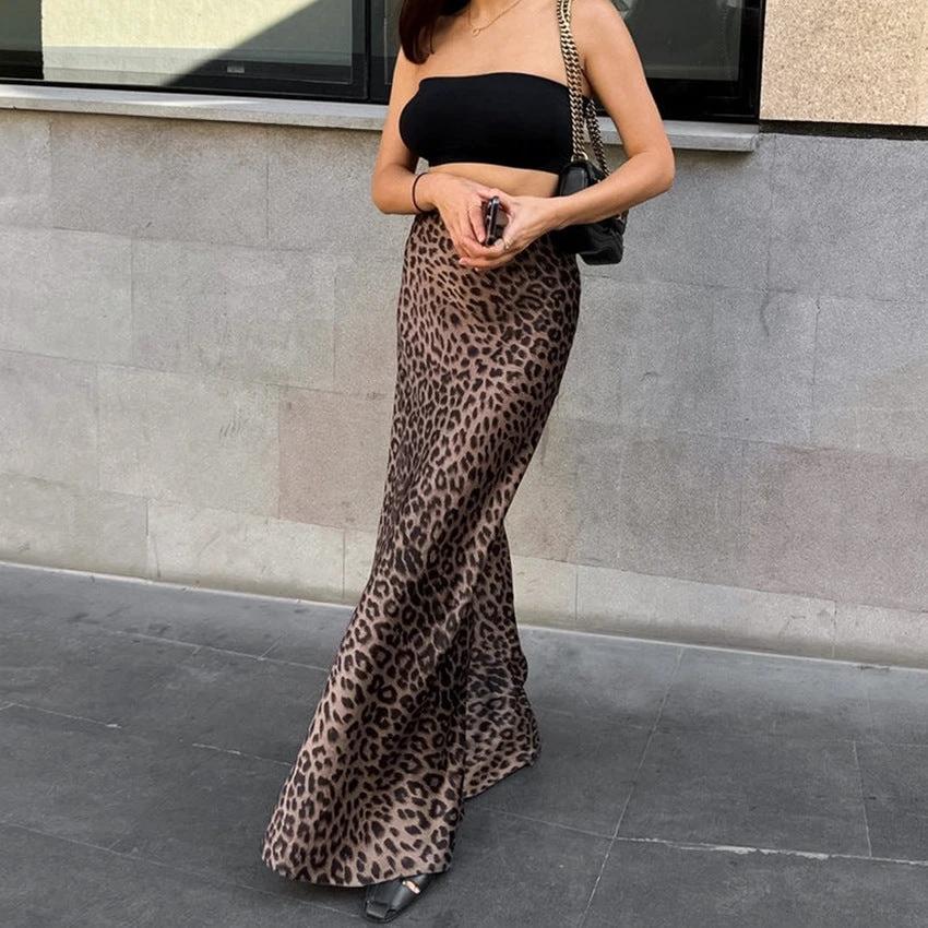 The Wild Elegance Leopard Mermaid Skirt