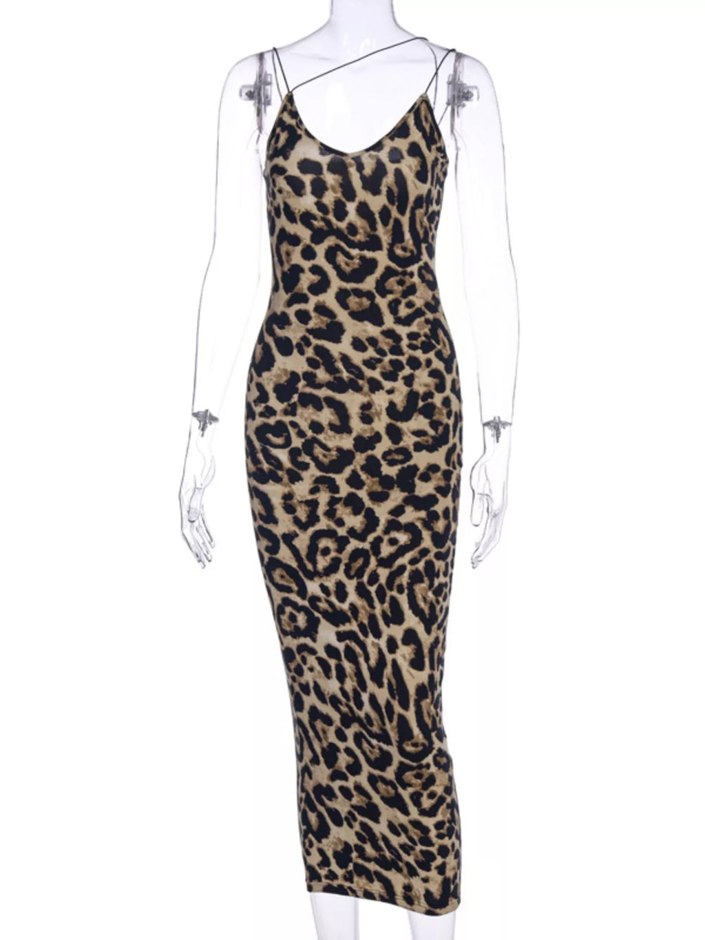 The Afterhours Asymmetric-Strap Midi Dress