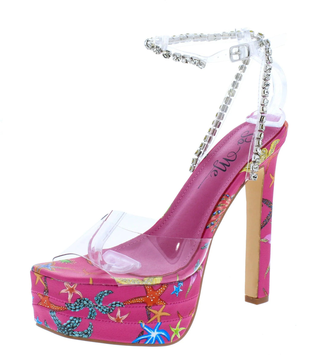 Pink Festival Platform Heels
