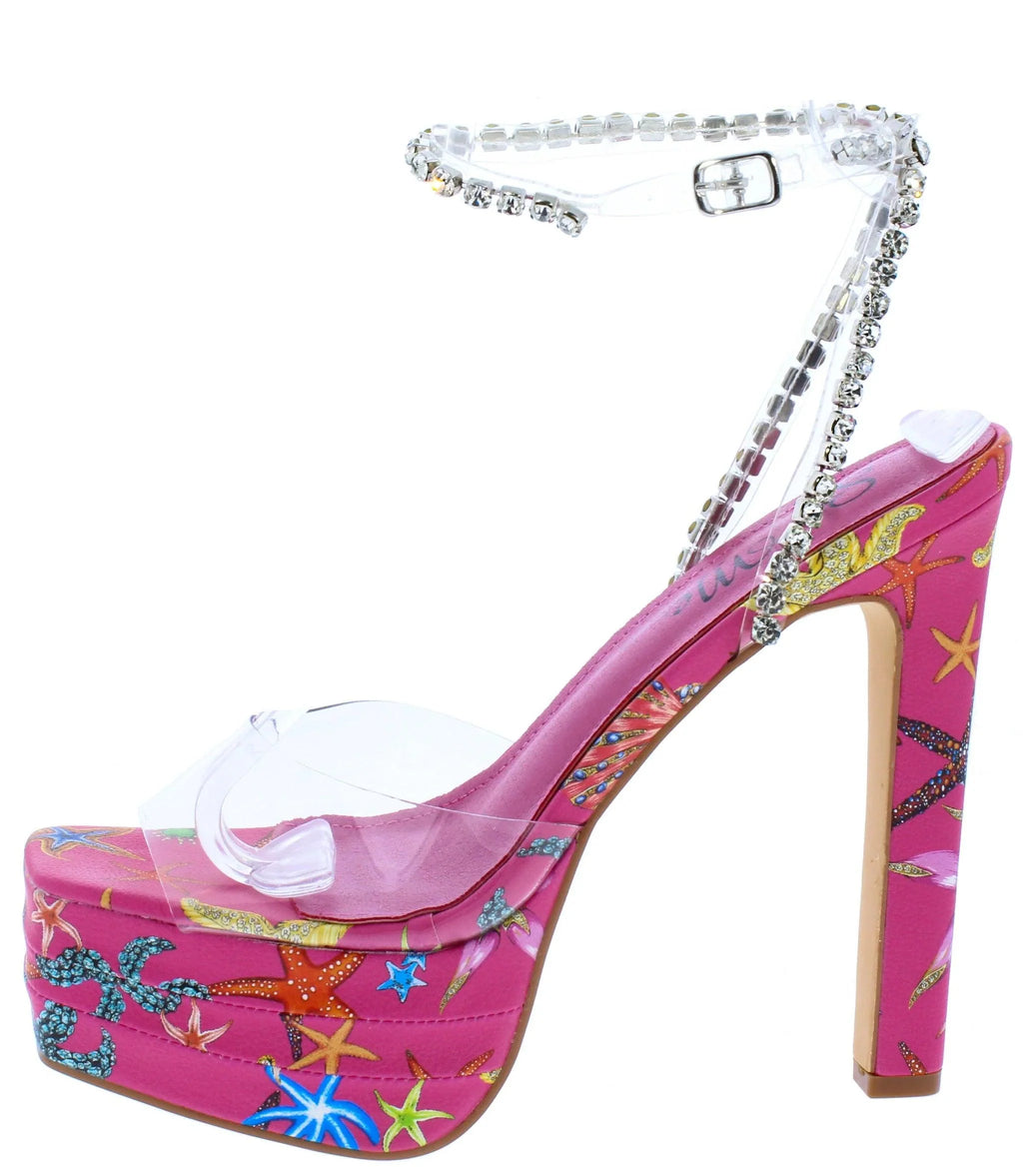 Pink Festival Platform Heels