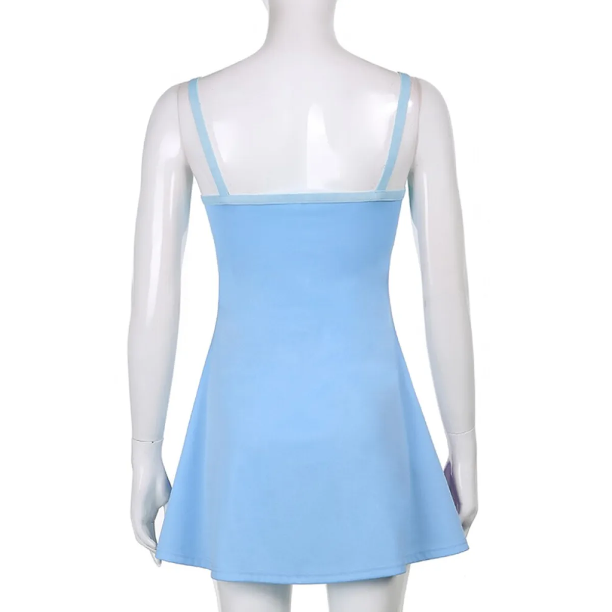 13 Going On 30 Dress – Y2K Multicolor Patchwork Cutout Mini