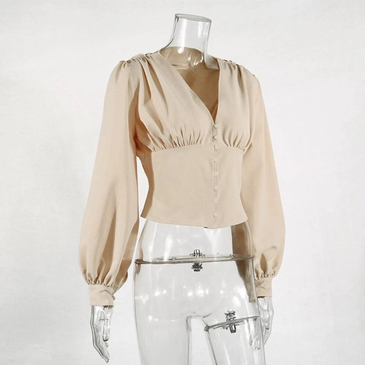 The Café Chic Lantern Sleeve Blouse