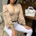 The Café Chic Lantern Sleeve Blouse