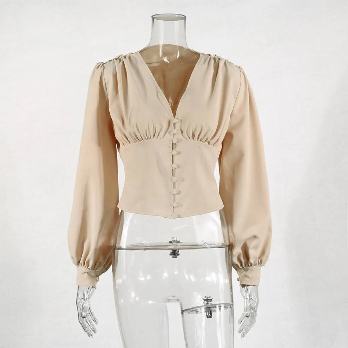 The Café Chic Lantern Sleeve Blouse