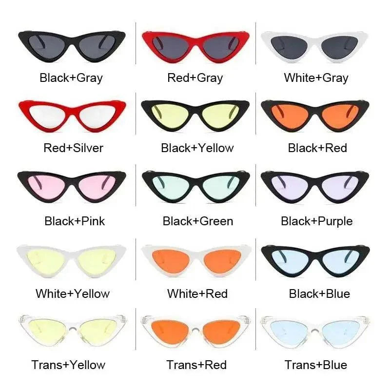 Retro Narrow Cat-Eye Sunglasses | Polarized UV400, Lightweight Frame & 15 Colorways