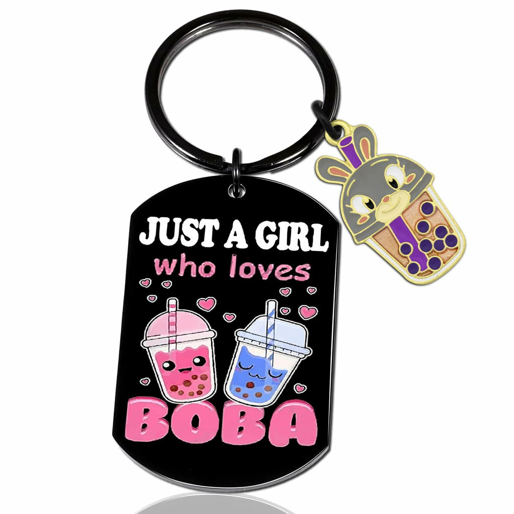 Crizaor Just a Girl Who Loves Boba Keychain