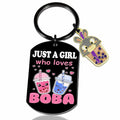 Crizaor Just a Girl Who Loves Boba Keychain