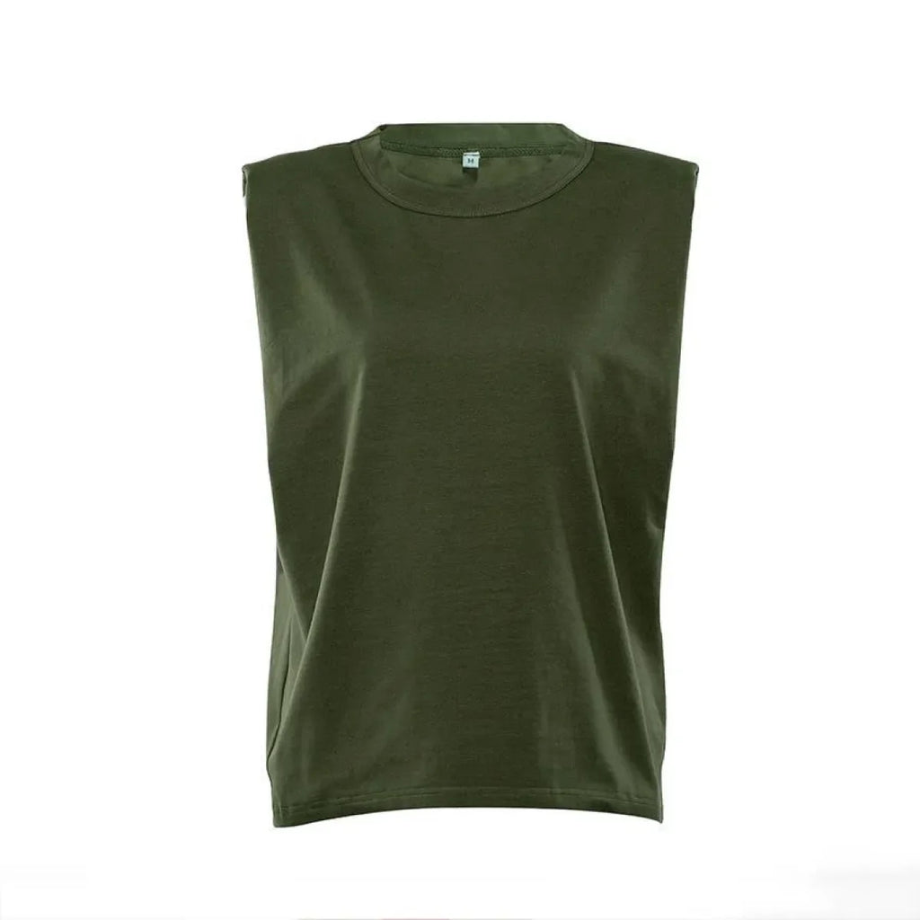 The Power Move Padded-Shoulder Tee