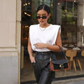 The Power Move Padded-Shoulder Tee