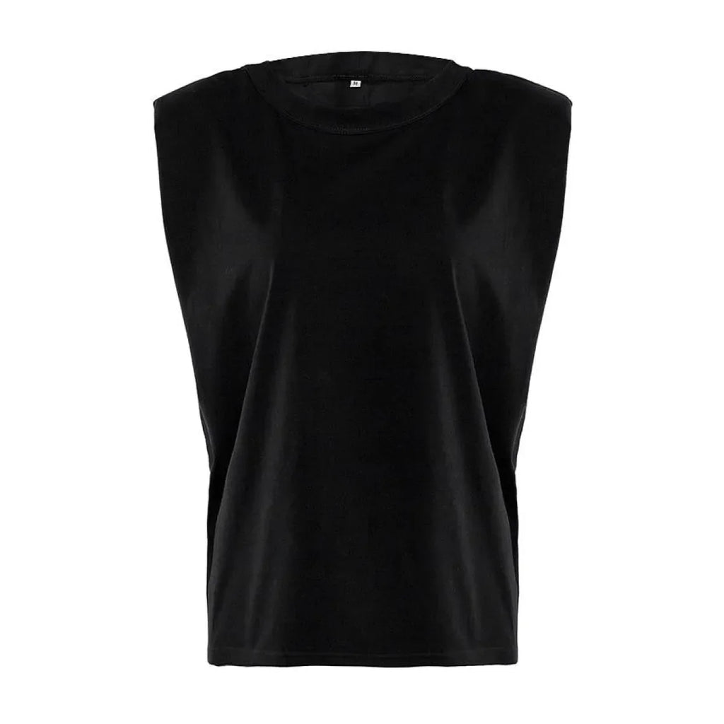 The Power Move Padded-Shoulder Tee