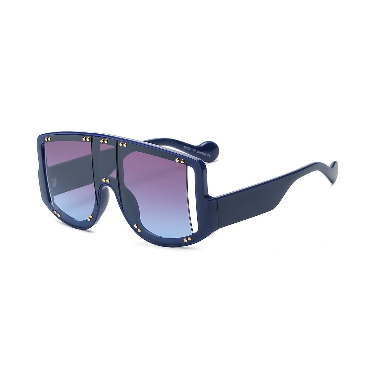 The Jet Set Studded Shield Sunglasses