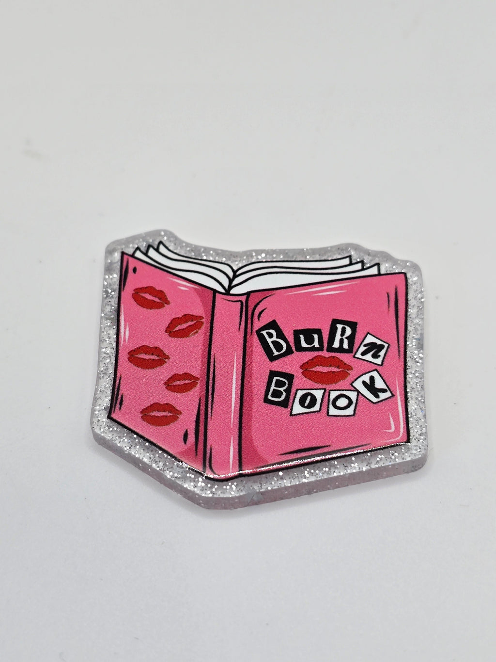 Burn Book Pink Glitter Bag Charm