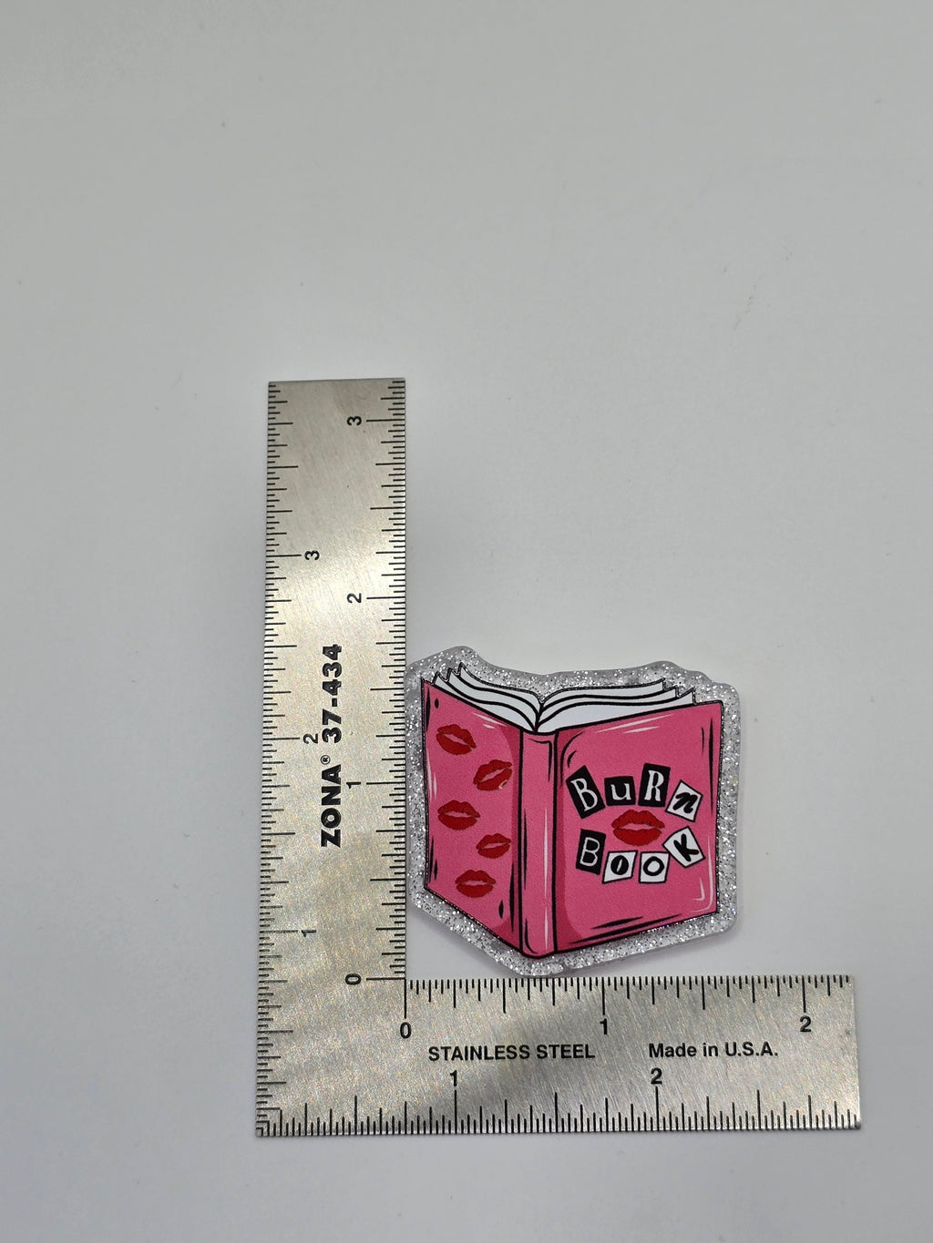 Burn Book Pink Glitter Bag Charm