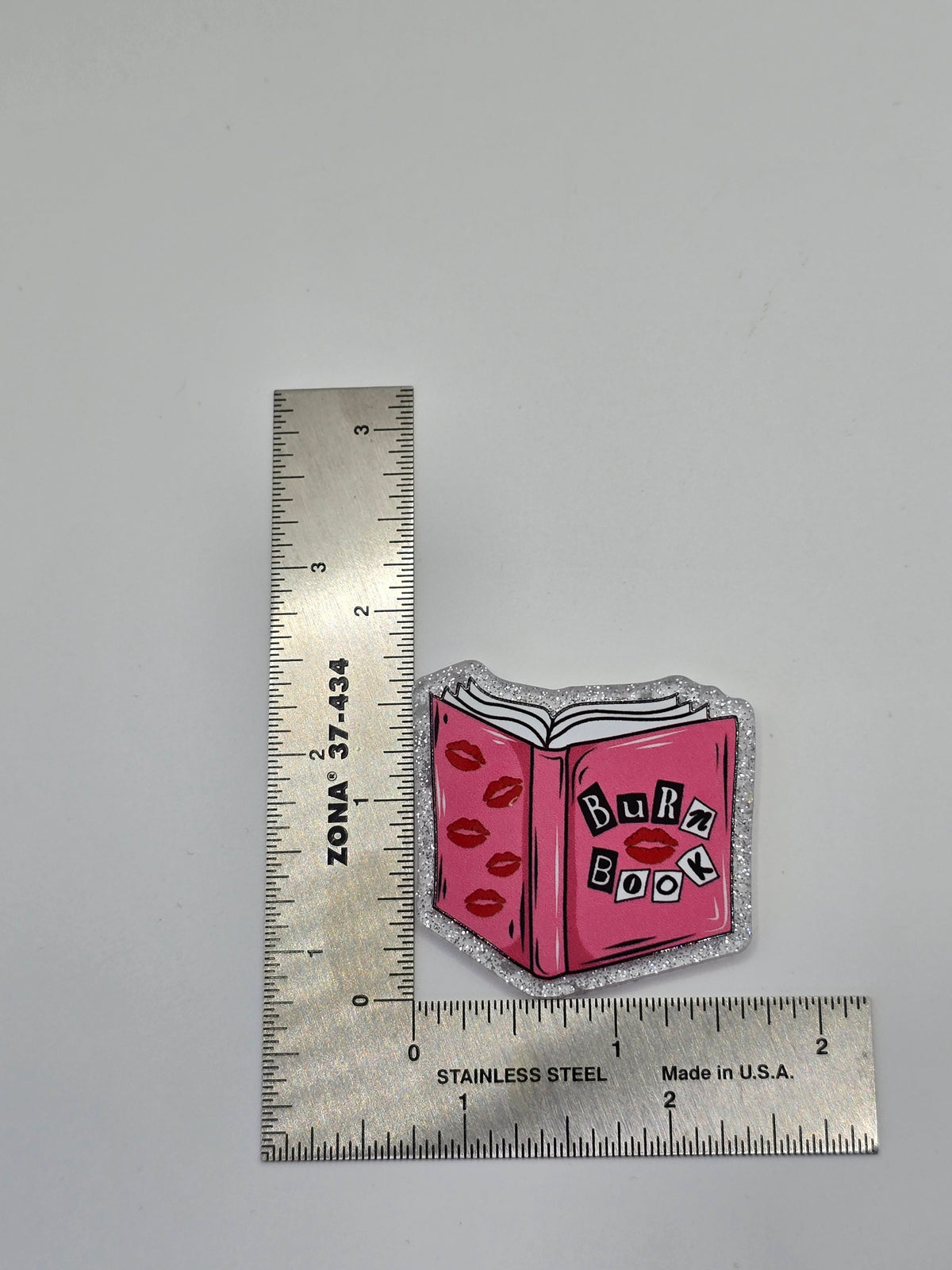 Burn Book Pink Glitter Bag Charm