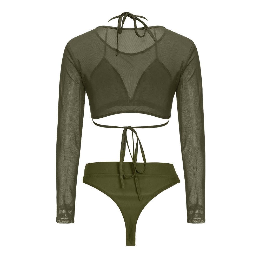 STEVVEX Coastal Muse Three-Piece Bikini Set